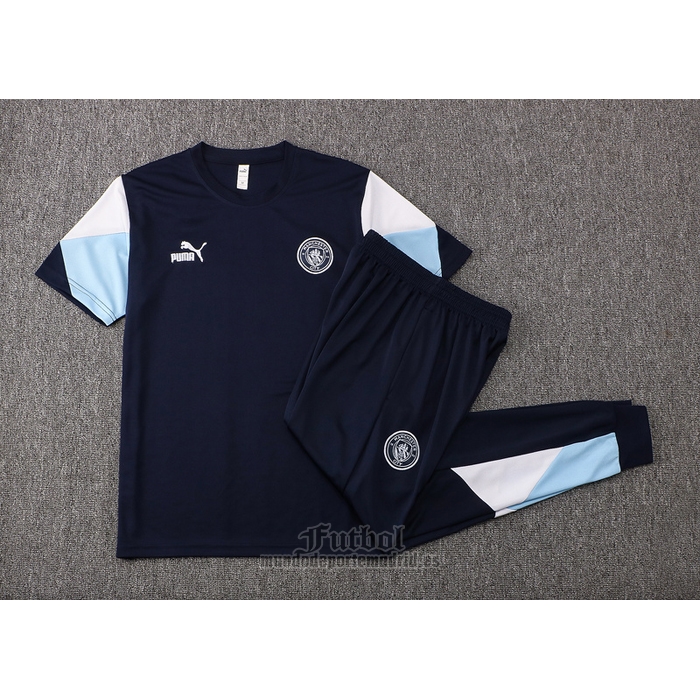 Chandal del Manchester City Manga Corta 2021-2022 Azul